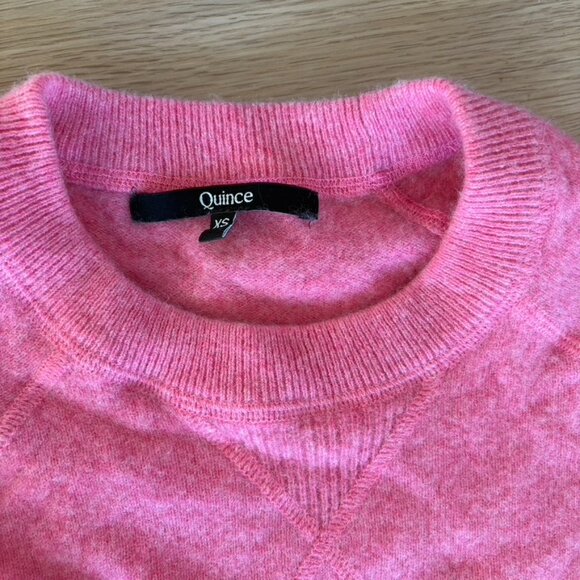 ** Quince cashmere crewneck sweater pink XS - Picture 6 of 6